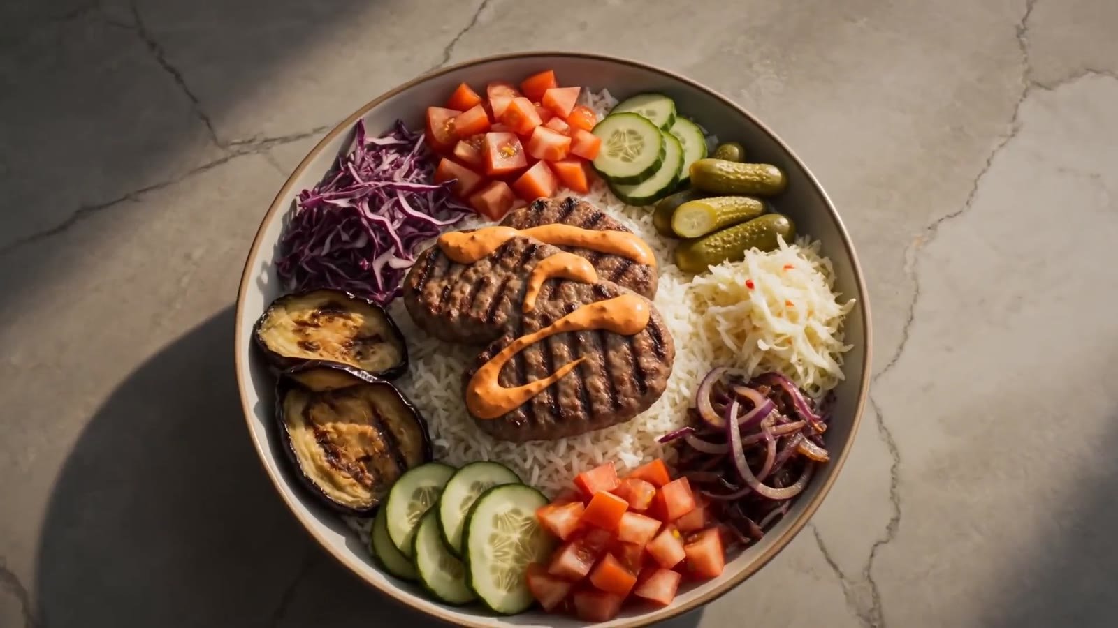 Cinematic spread of Kapara's flame-grilled dishes